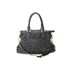 LOUIS VUITTON Neo Cabby Handbag Monogram Denim Black